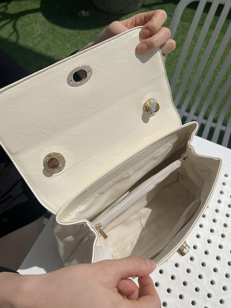 Square buckle tote bag (6 colors)