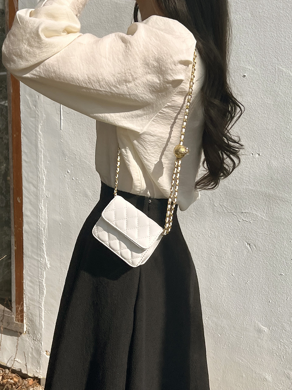 Lotia Quilted Mini Chain Crossbody Bag (2 colors)