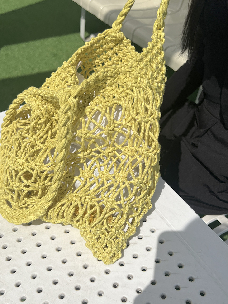 Knitted mesh shoulder bag (5 colors)
