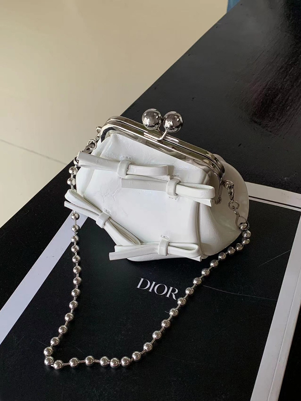 Ribbon 2-Way Chain Mini Crossbody Bag (2 Strap Types)