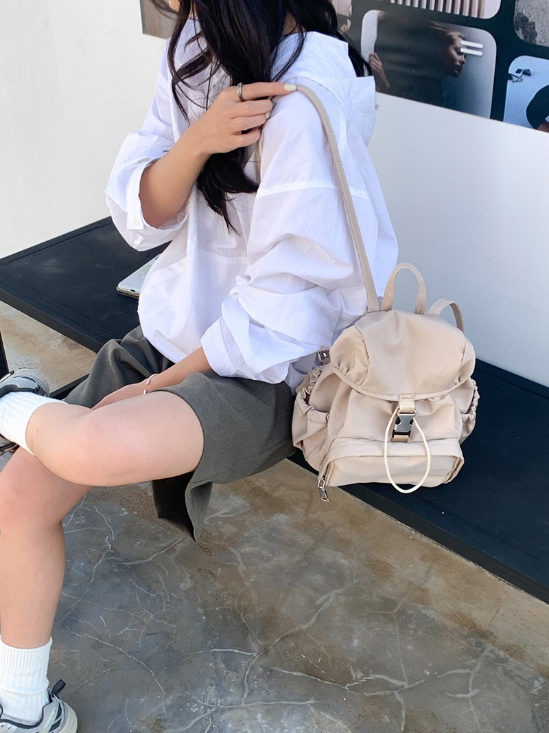 Casual nylon mini backpack