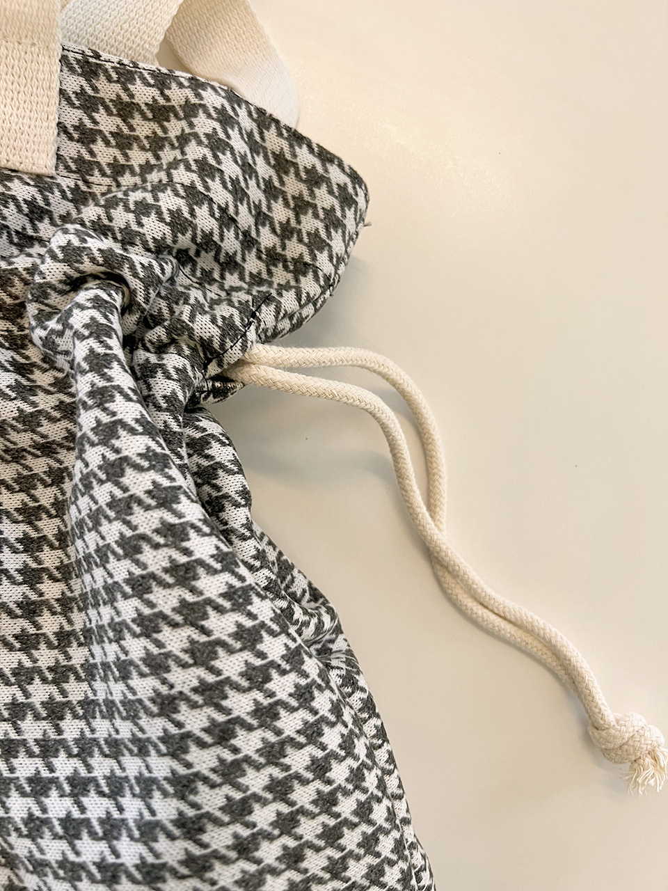Checkered Bucket Bag Big Shoulder Eco Bag
