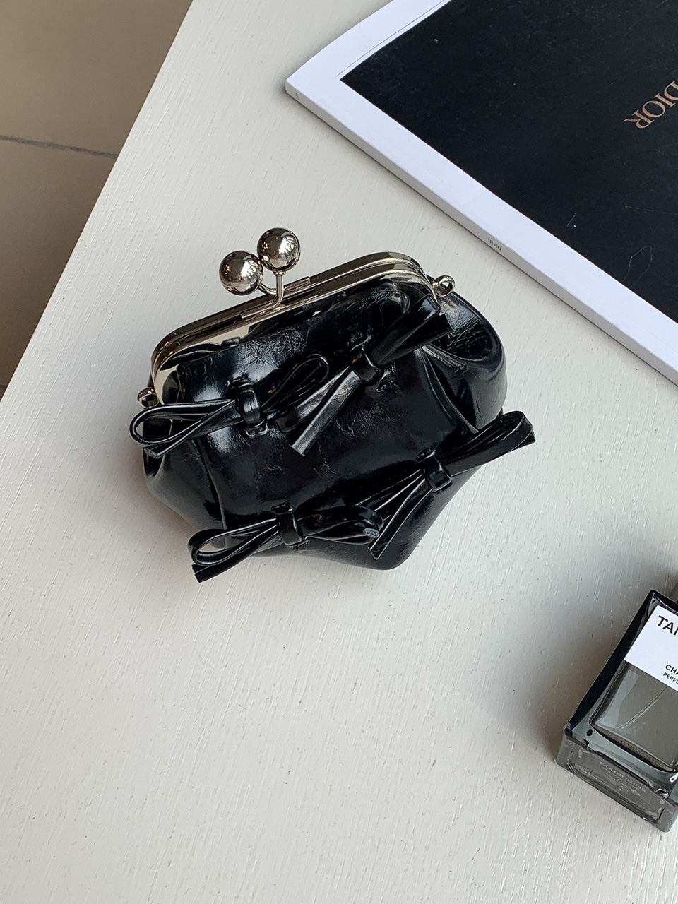 Ribbon 2-Way Chain Mini Crossbody Bag (2 Strap Types)
