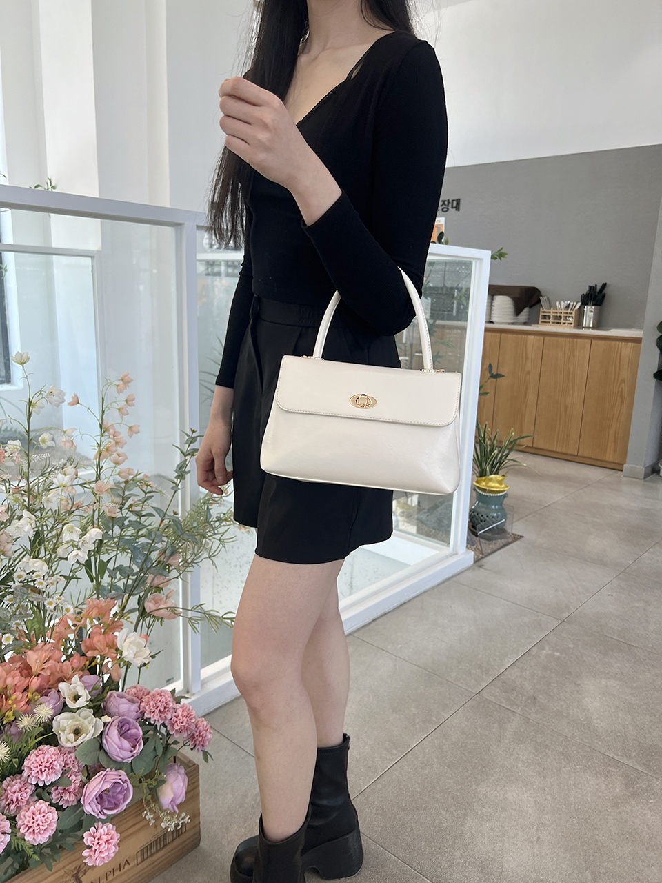 Square buckle tote bag (6 colors)