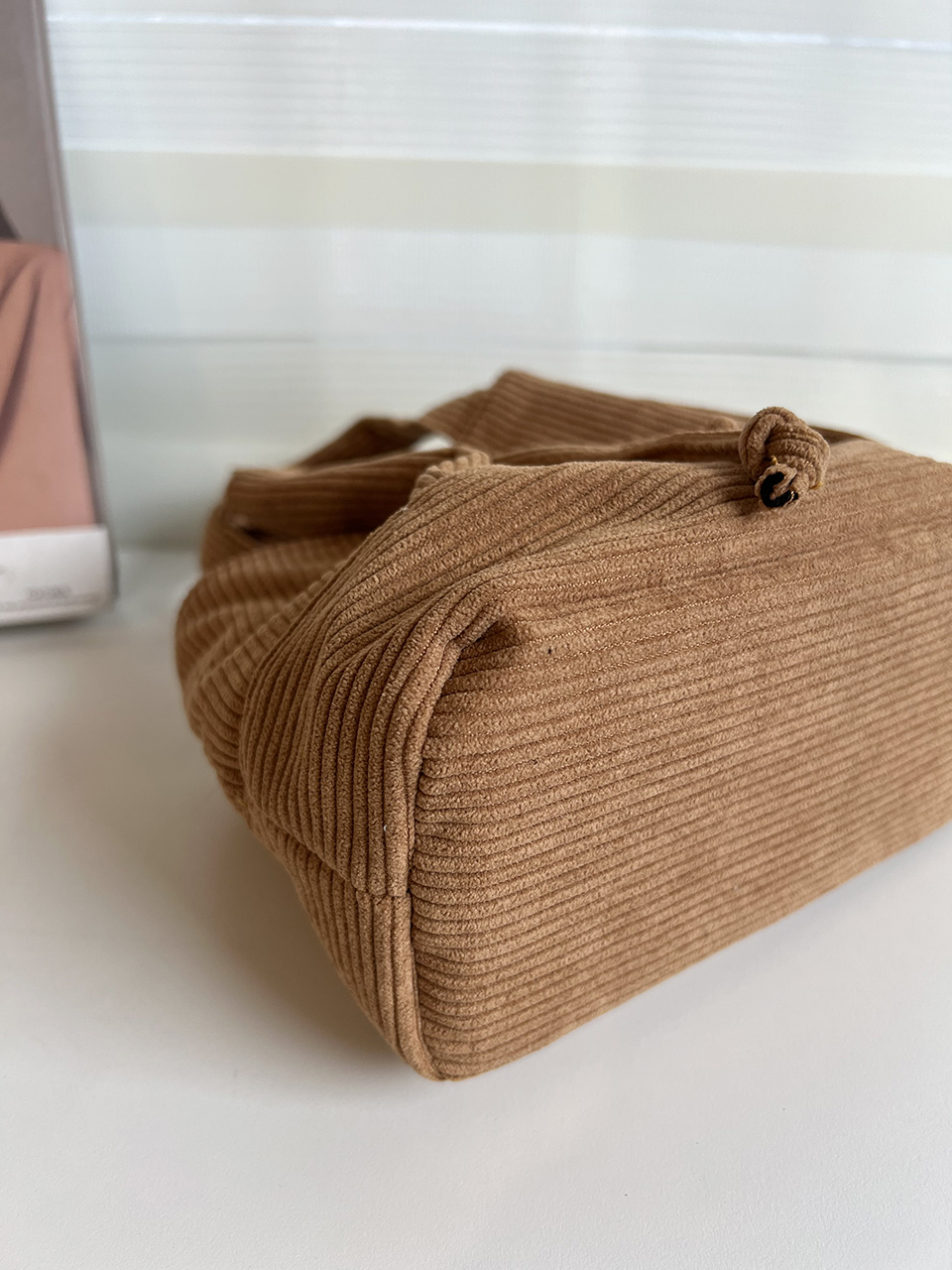 Corduroy Mini Bucket Bag, Bucket Cloth Eco Bag (6 colors)