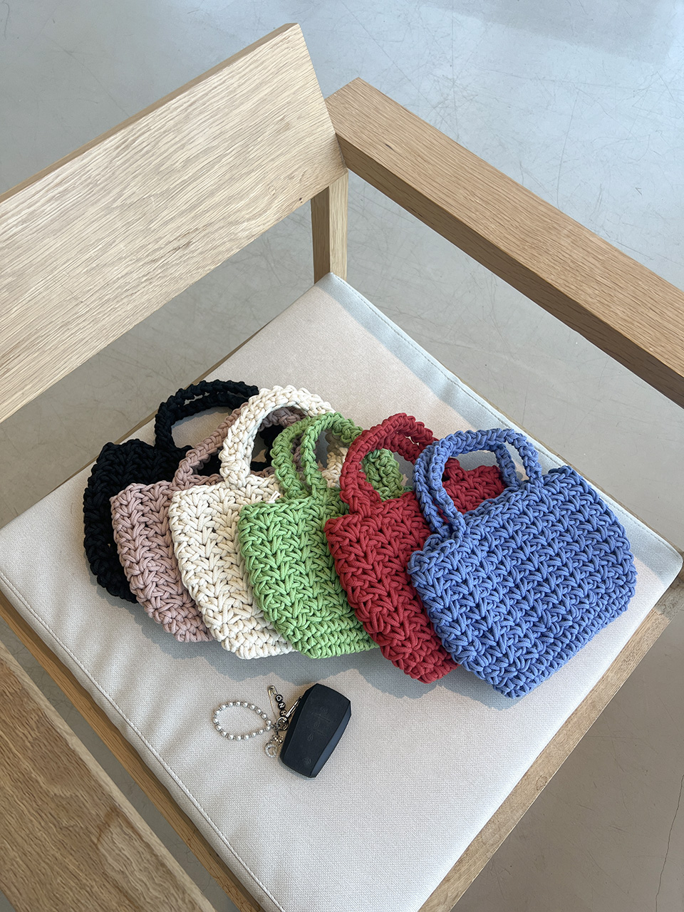 Crochet Mini Tote Bag (6 colors)