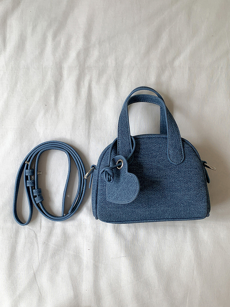 [Denim] Heart Keyring Mini Tote Bag (3 colors)