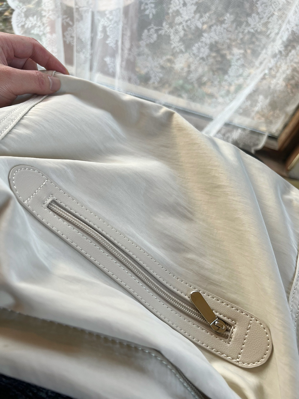Nylon Zipper Big Cloth Eco Bag (4 colors)