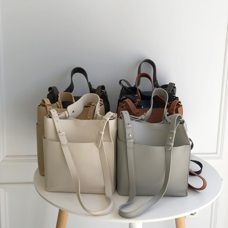 Two-way Big Cross Bucket Bag (7 colors)