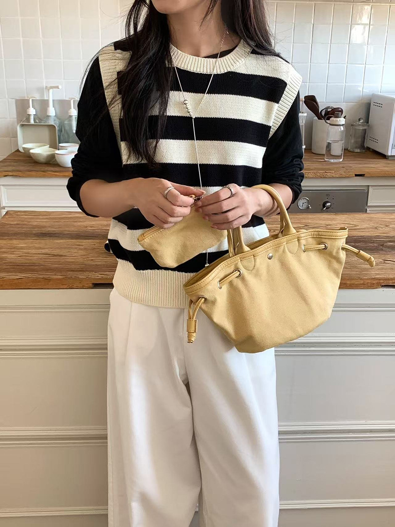 Canvas bag pouch set