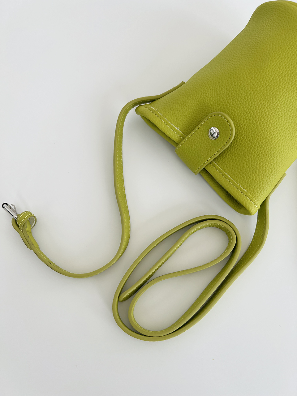 Button-belted mini cross-shoulder bag