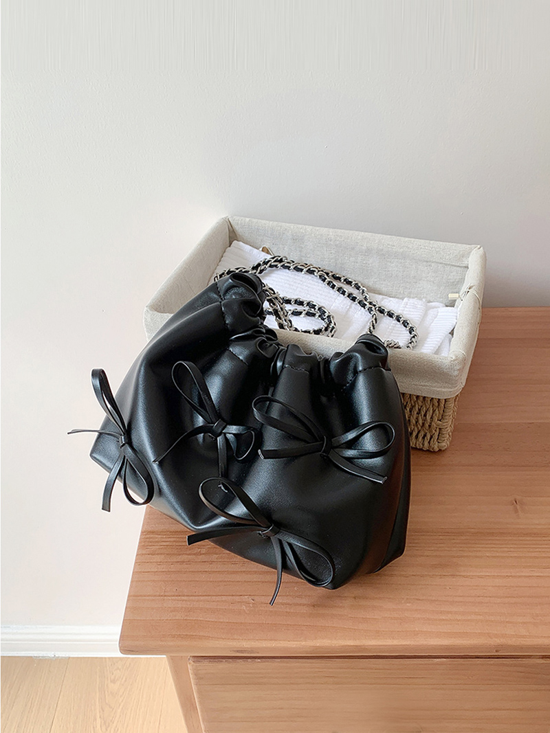 Ribbon Ballet Core Shirring Chain Shoulder Bag (6 colors)