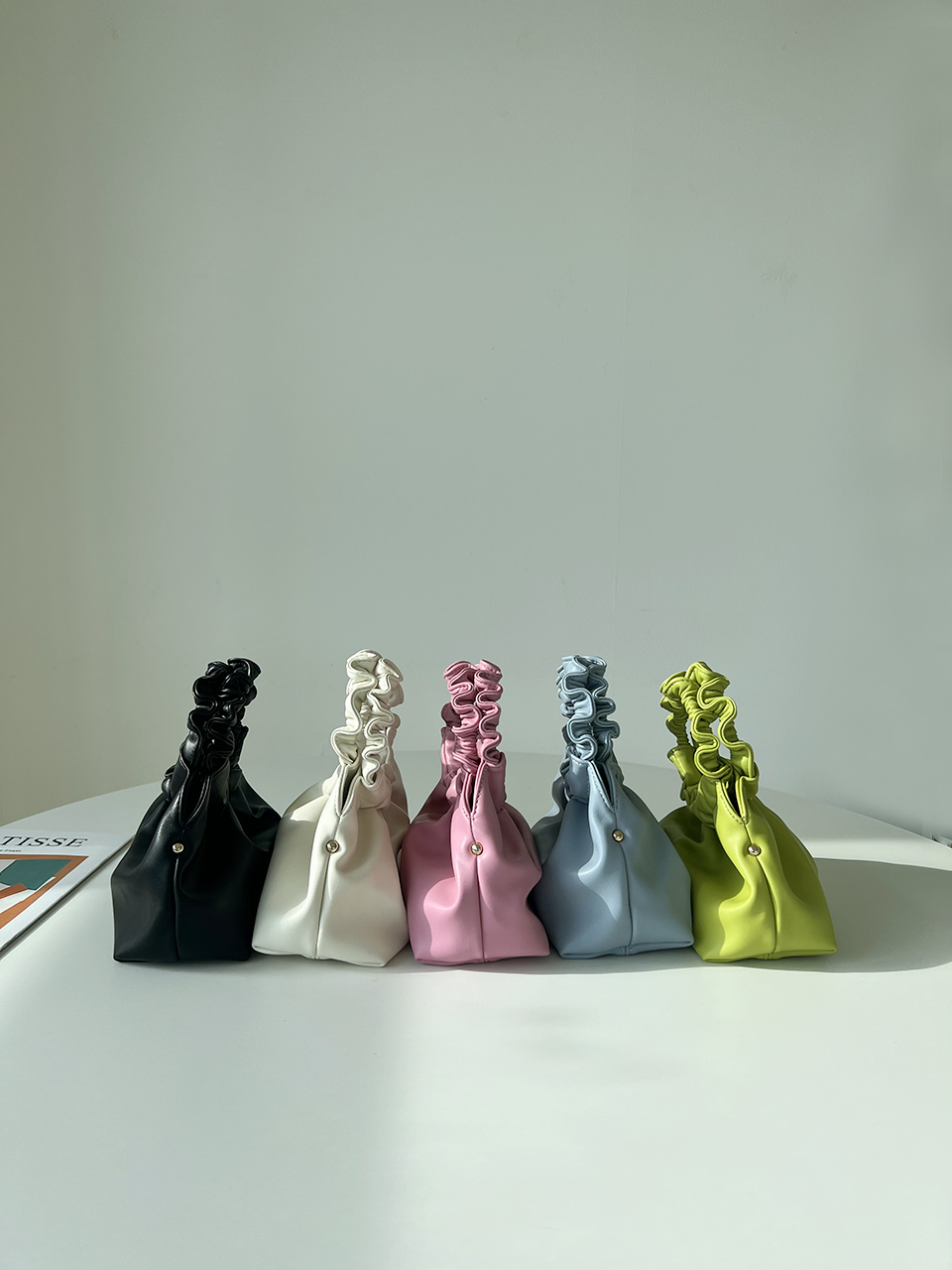 Andaz Shirred Mini Flame Chain Bag