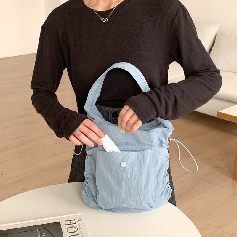 Catherine Pocket Shirring Side String Shoulder Bag