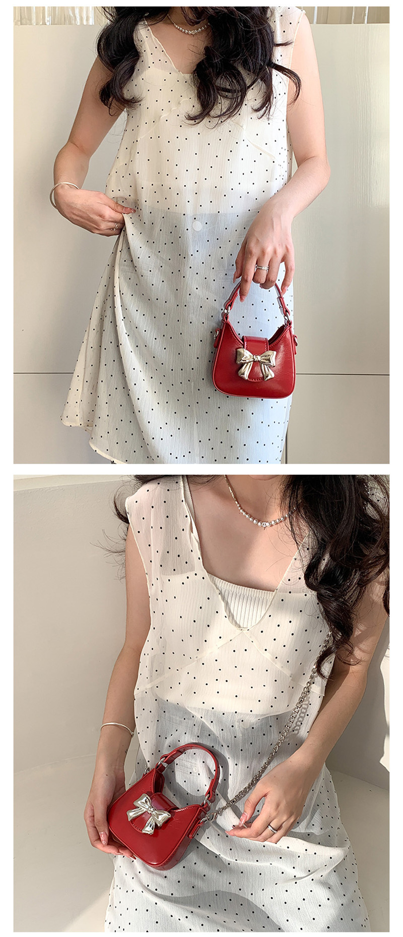 Ribbon Chain Ballet Core Mini Shoulder Bag (5 colors)