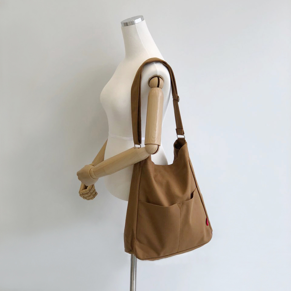 2-Pocket Plain Big Cloth Eco Bag (3 colors)