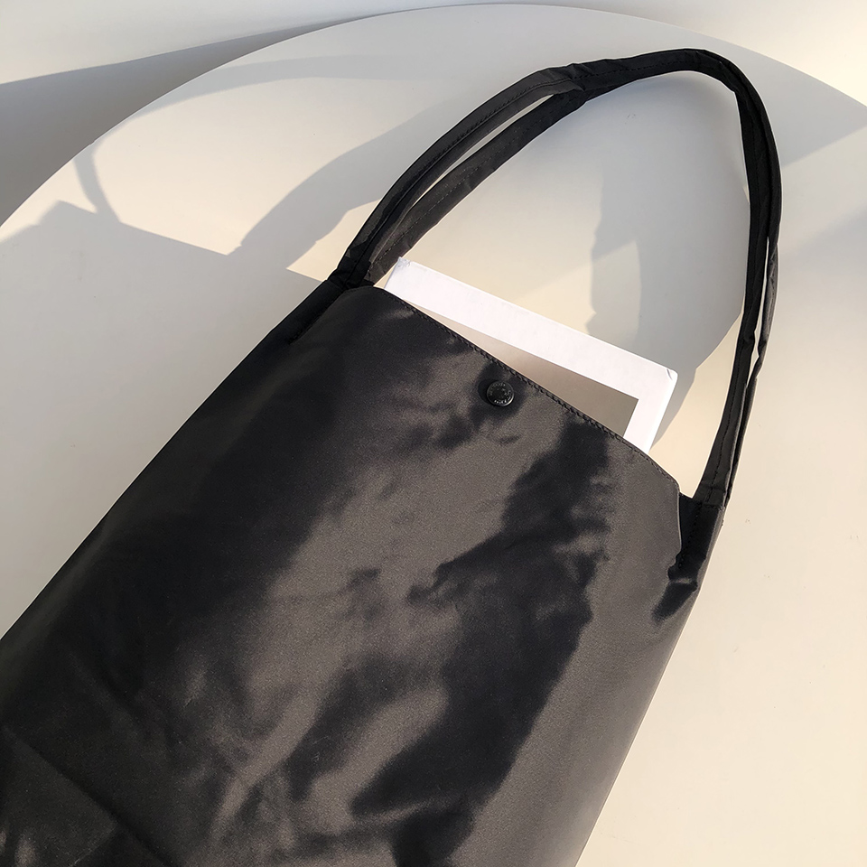 Button 2-pocket plain eco bag