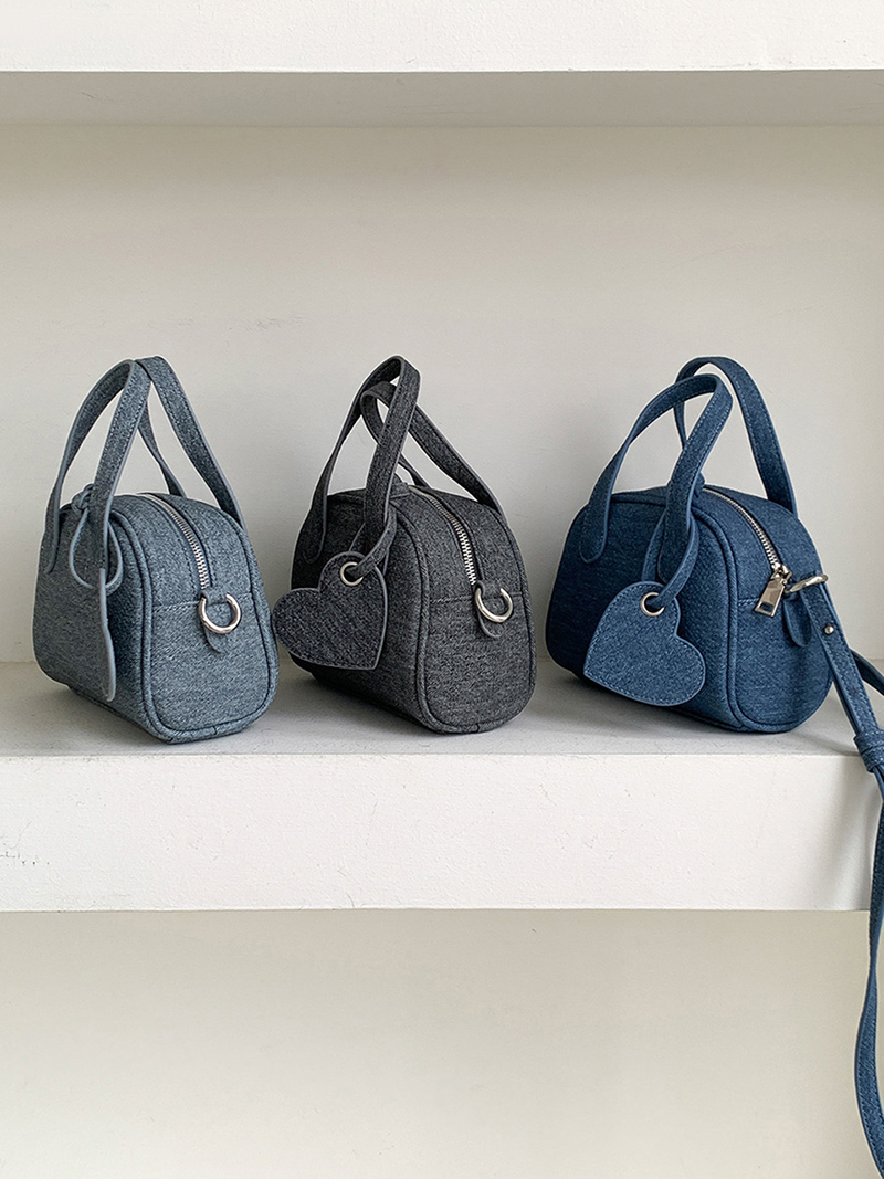 [Denim] Heart Keyring Mini Tote Bag (3 colors)