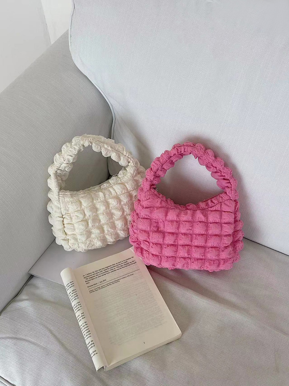 Bubble Quilted Mini Tote Bag