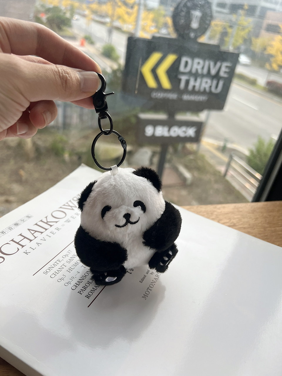 Cute Panda Plush Keychain Bag Charm