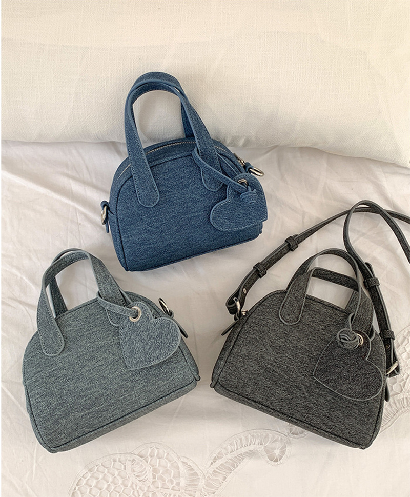 [Denim] Heart Keyring Mini Tote Bag (3 colors)