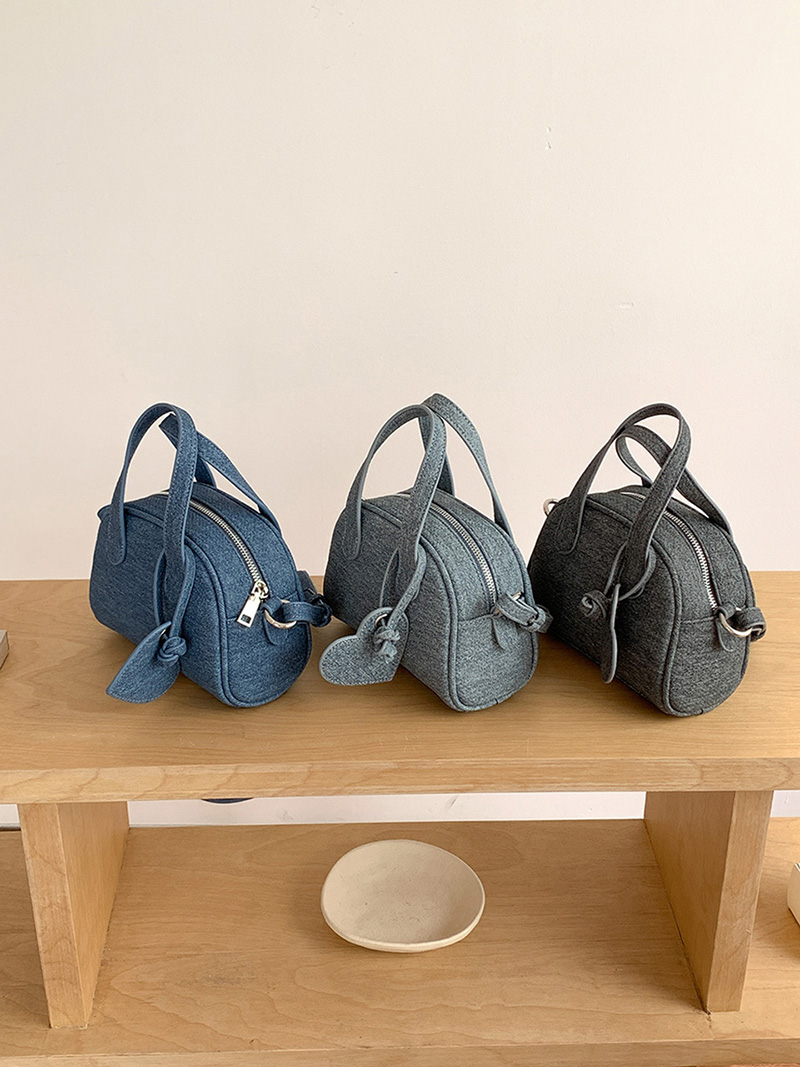 [Denim] Heart Keyring Mini Tote Bag (3 colors)