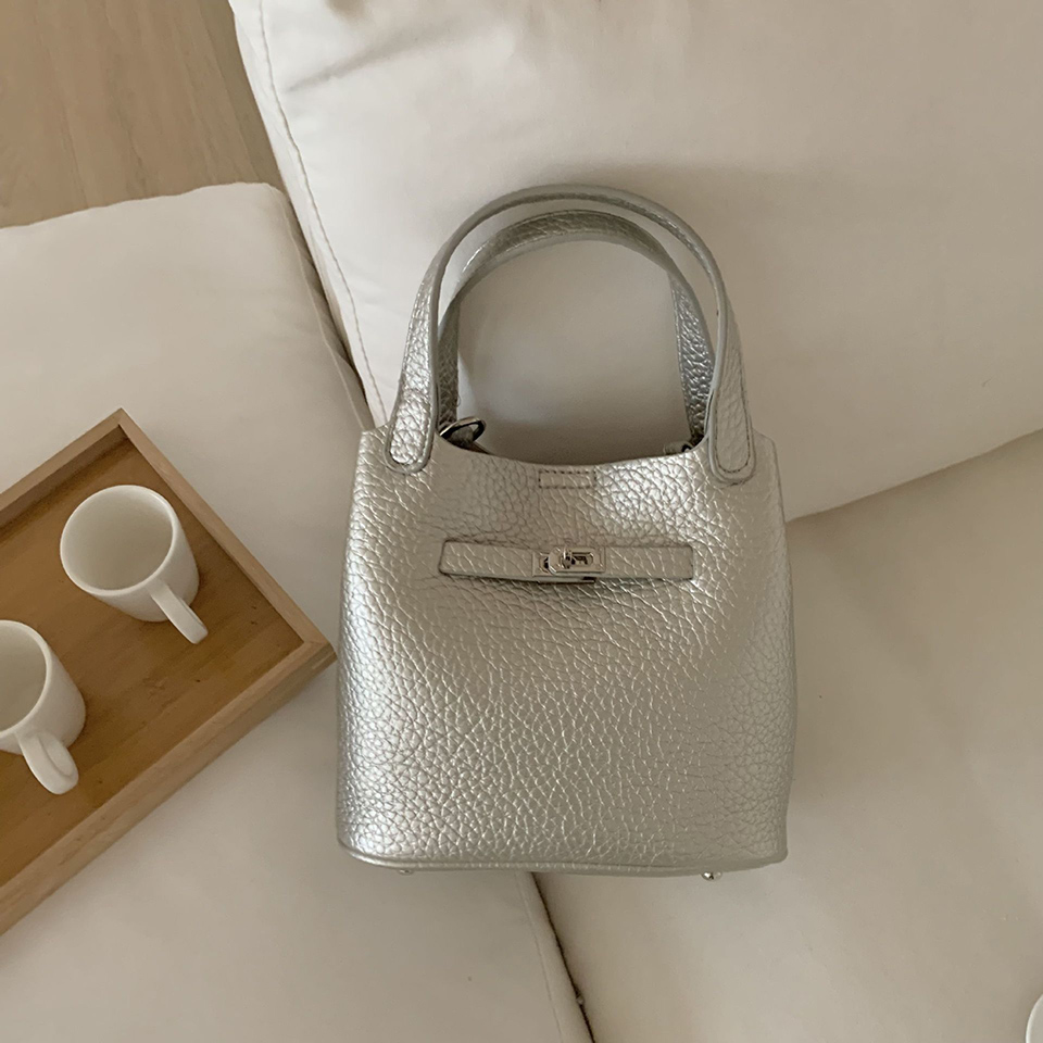 Leather buckle 2-way tote bag (6 colors)