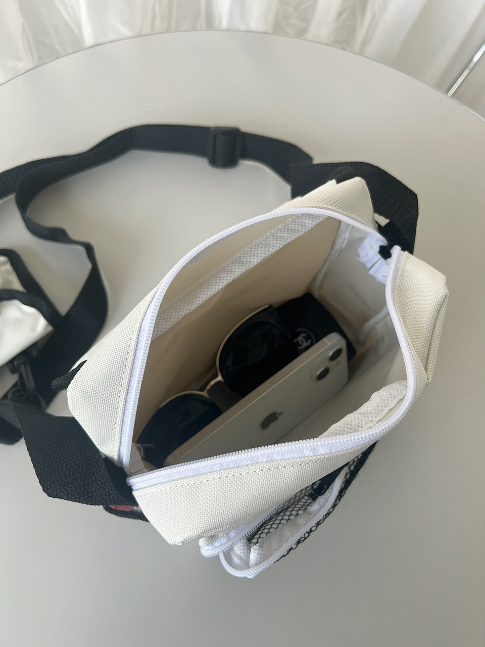 Canvas Zipper Mini Shoulder Bag