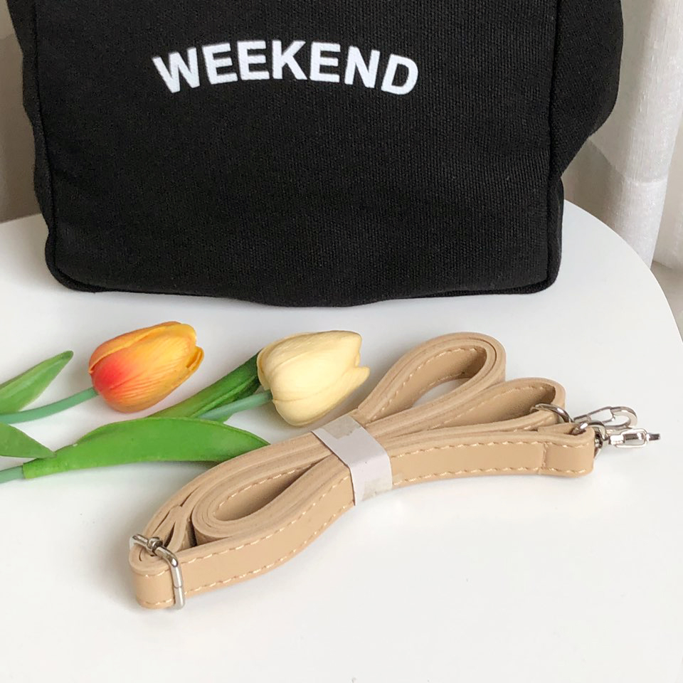 Canvas Lettering 2-Way Bag