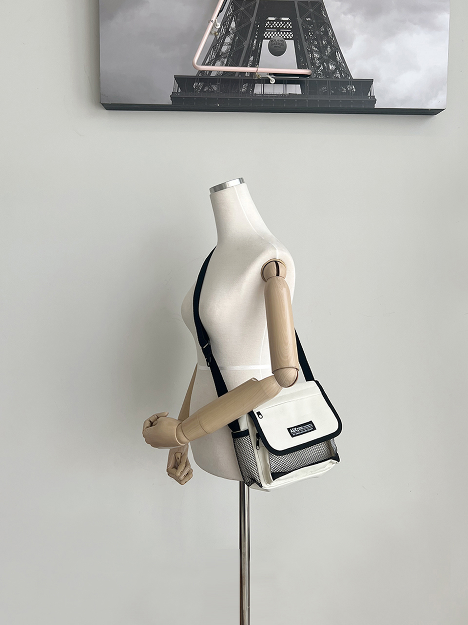 Canvas Zipper Mini Shoulder Bag