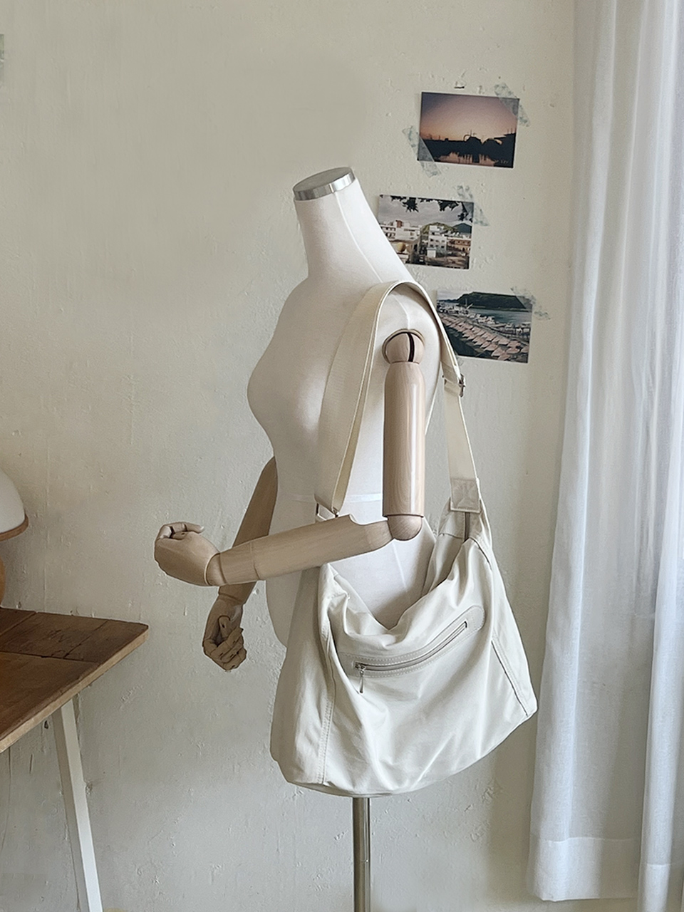 Nylon Zipper Big Cloth Eco Bag (4 colors)