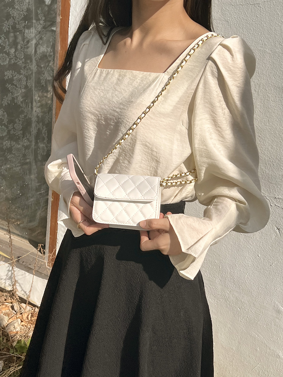 Lotia Quilted Mini Chain Crossbody Bag (2 colors)