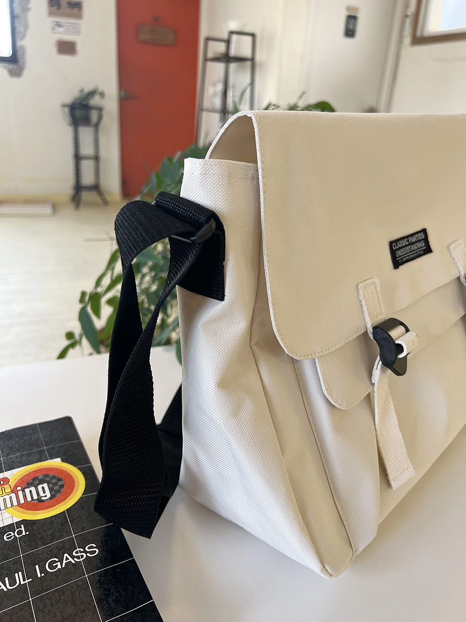 Canvas Classic Zipper Big Cross Messenger Eco Bag (2 colors)