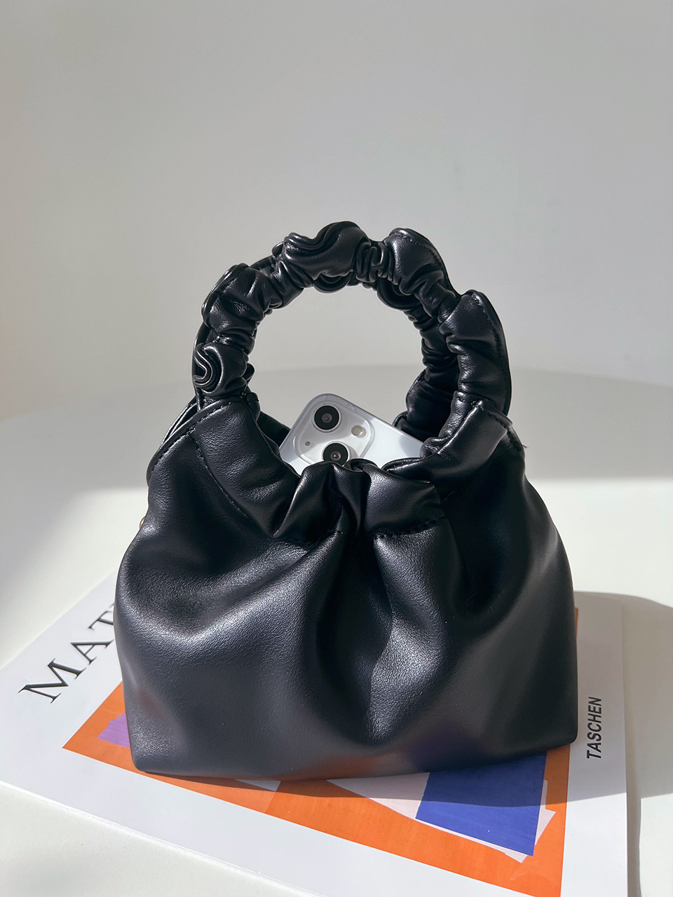 Andaz Shirred Mini Flame Chain Bag