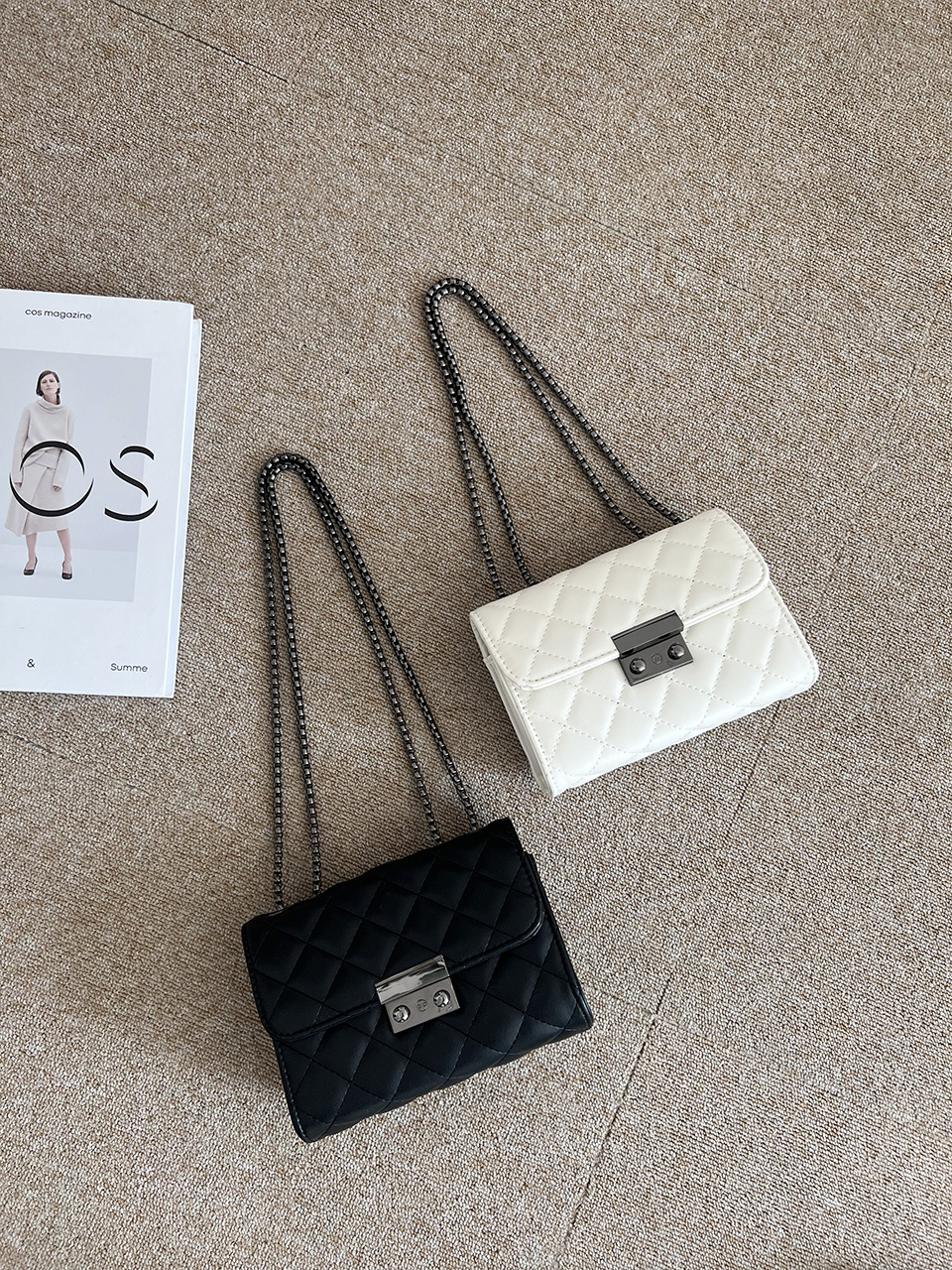 Kate Quilted Square Mini Chain Shoulder Bag