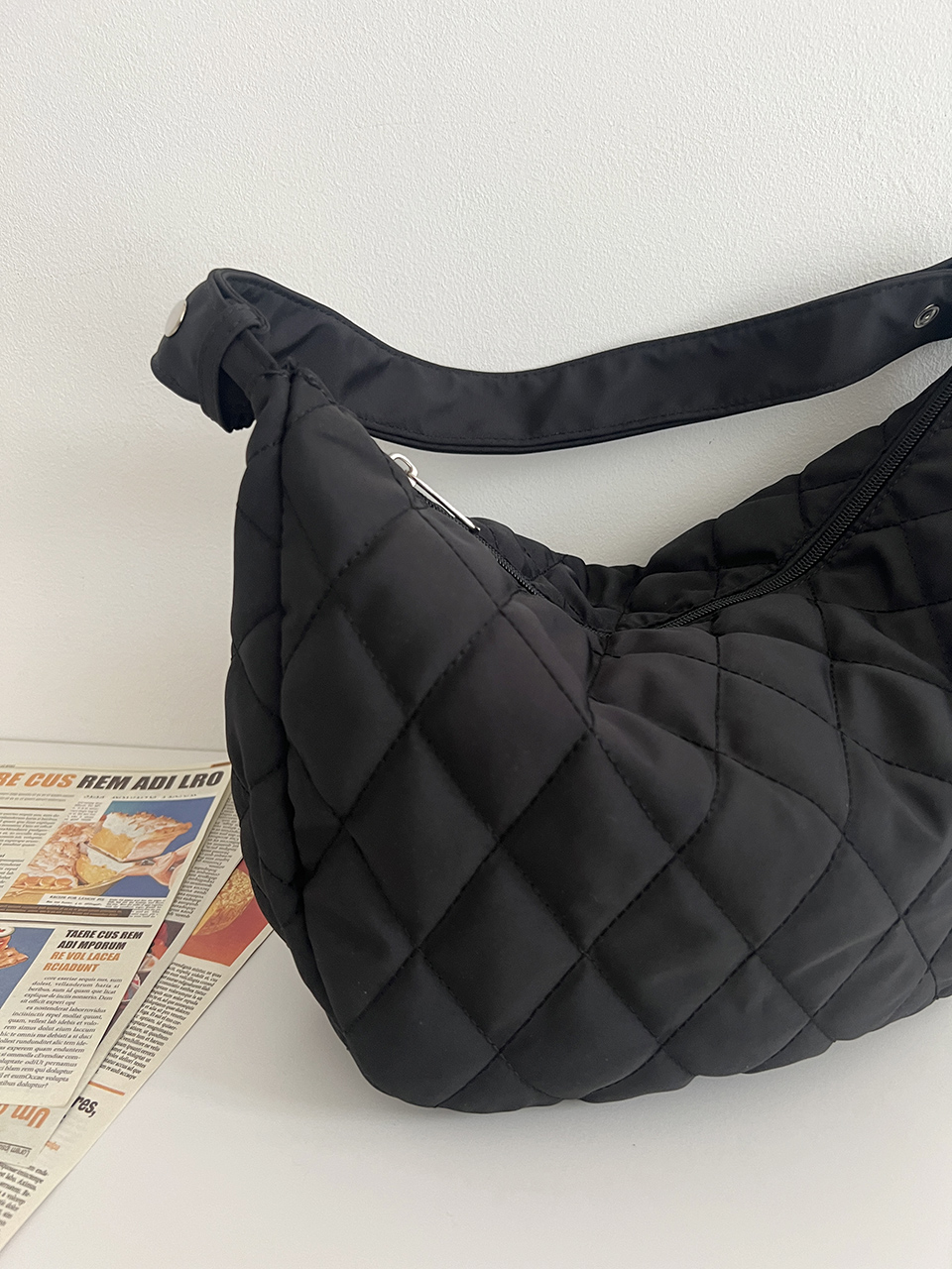 Quilted Down Shoulder Bag (4 colors)