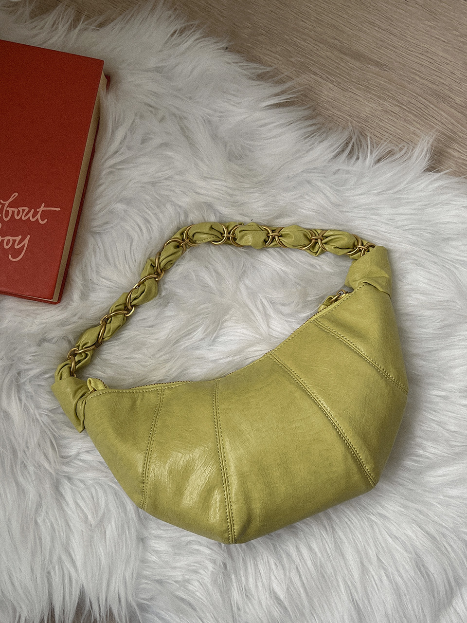 Sorbet Leather Pastel Hobo Shoulder Bag