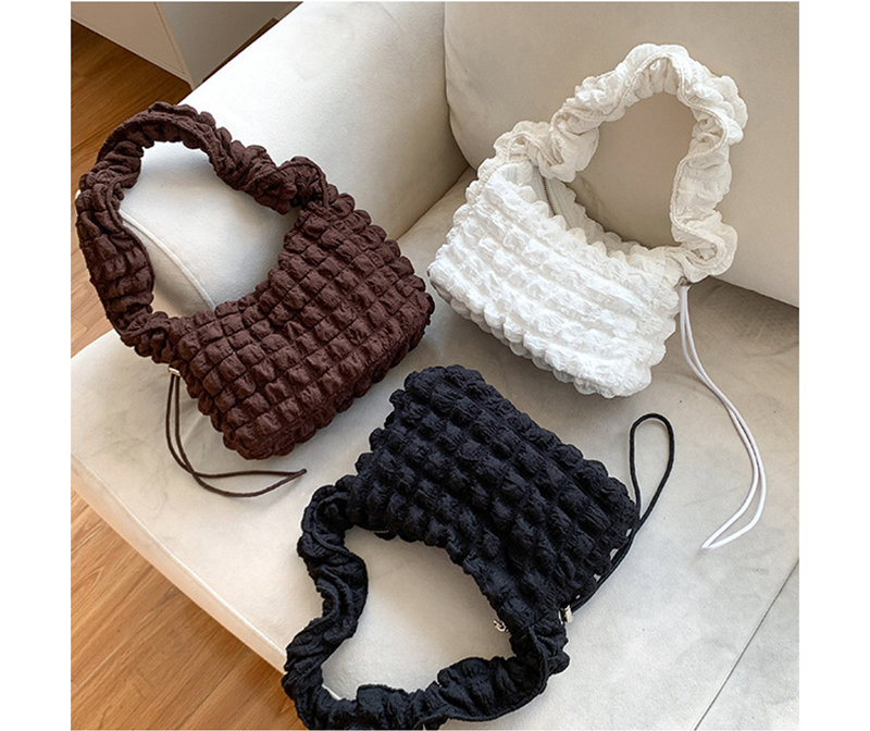Bubble Shirring Quilted Mini Shoulder Bag