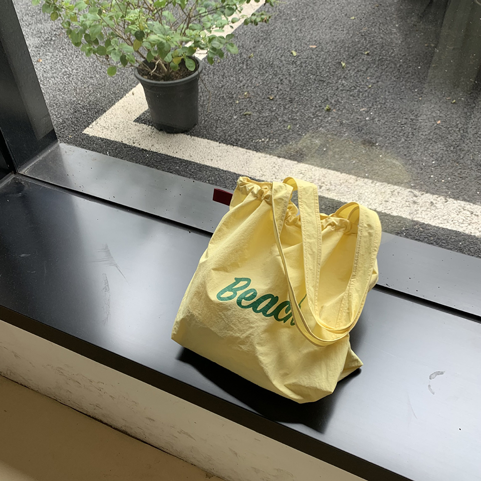 [Nylon] Lettering String Eco Bag (5 colors)