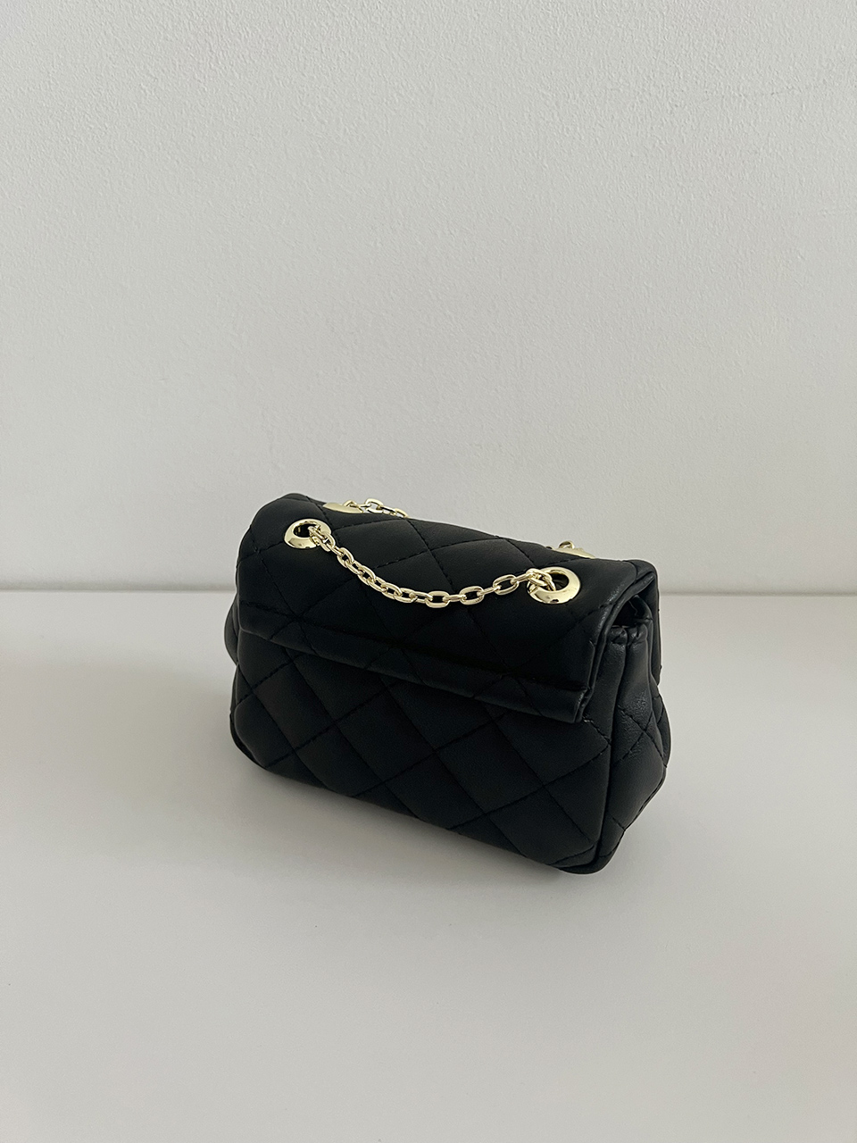 Zuni Quilted Micro Mini Gold Chain Bag