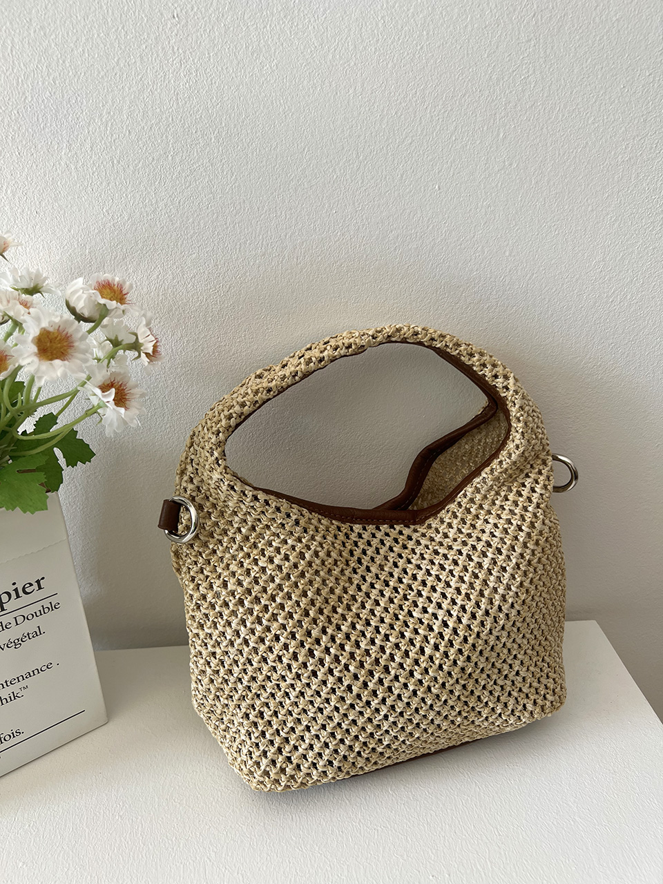Sevier Rattan 2-Way Summer Mini Tote Bag
