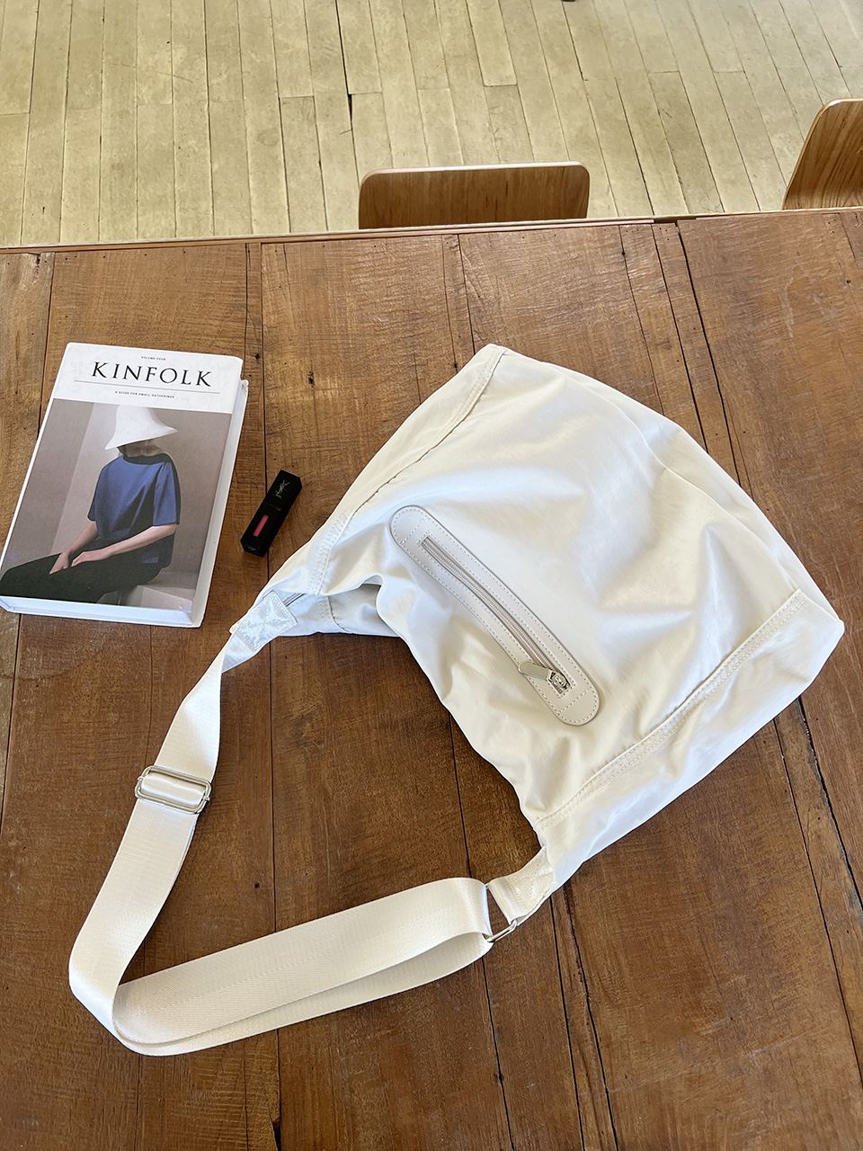 Nylon Zipper Big Cloth Eco Bag (4 colors)