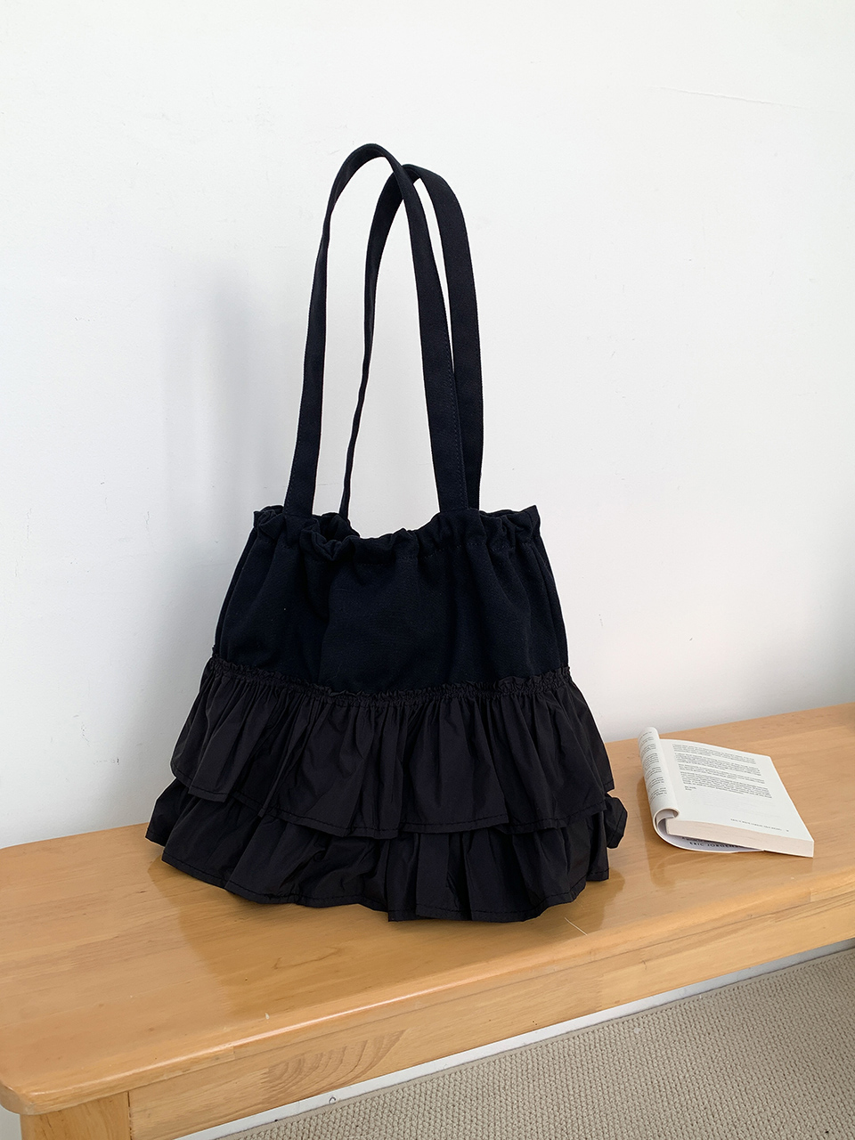 Tiered ruffle shoulder bag