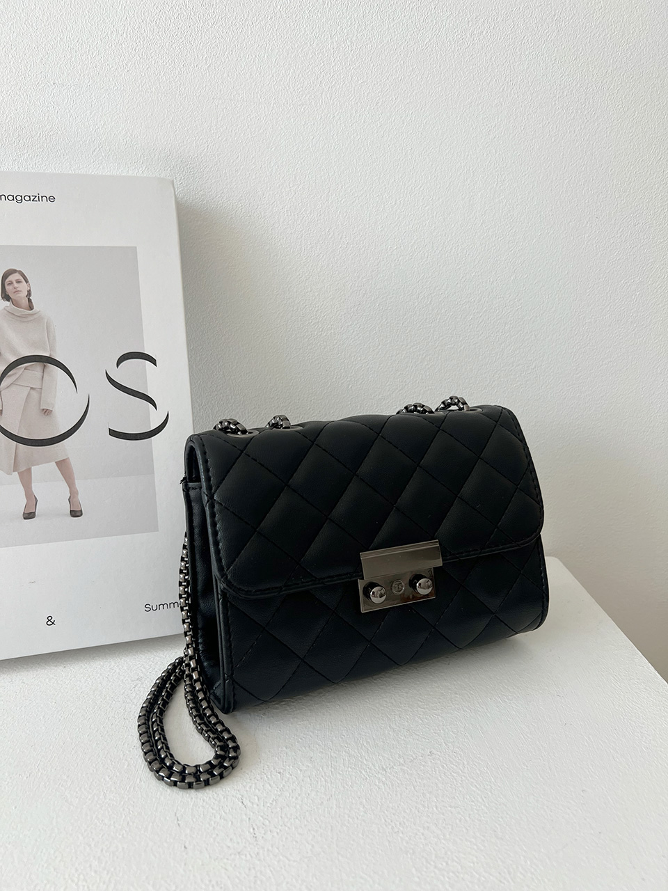 Kate Quilted Square Mini Chain Shoulder Bag
