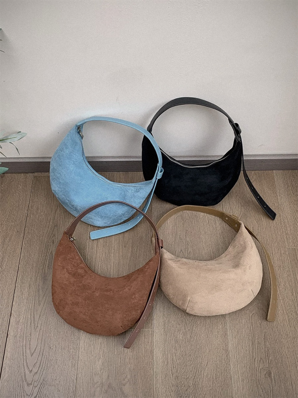 Suede Round Tote Bag/Shoulder Bag
