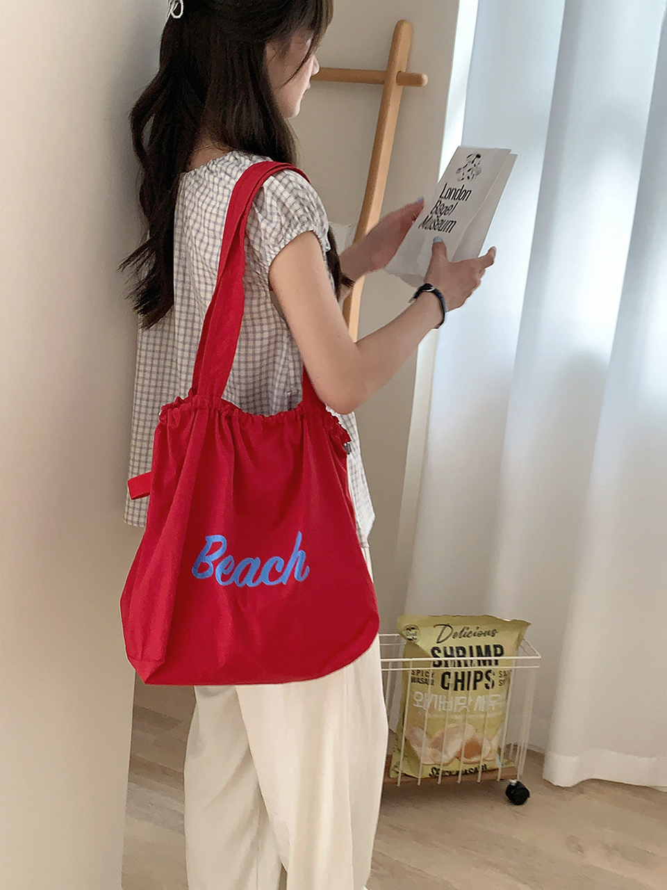 [Nylon] Lettering String Eco Bag (5 colors)