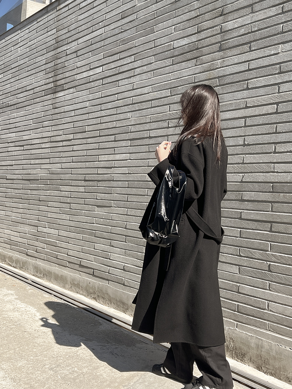 Glossy nylon mini tote bag