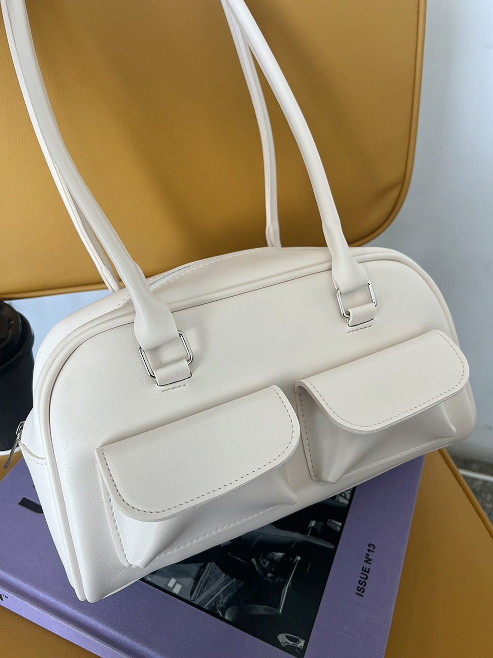 2-Pocket Mini Bucket Shoulder Bag (4 colors)