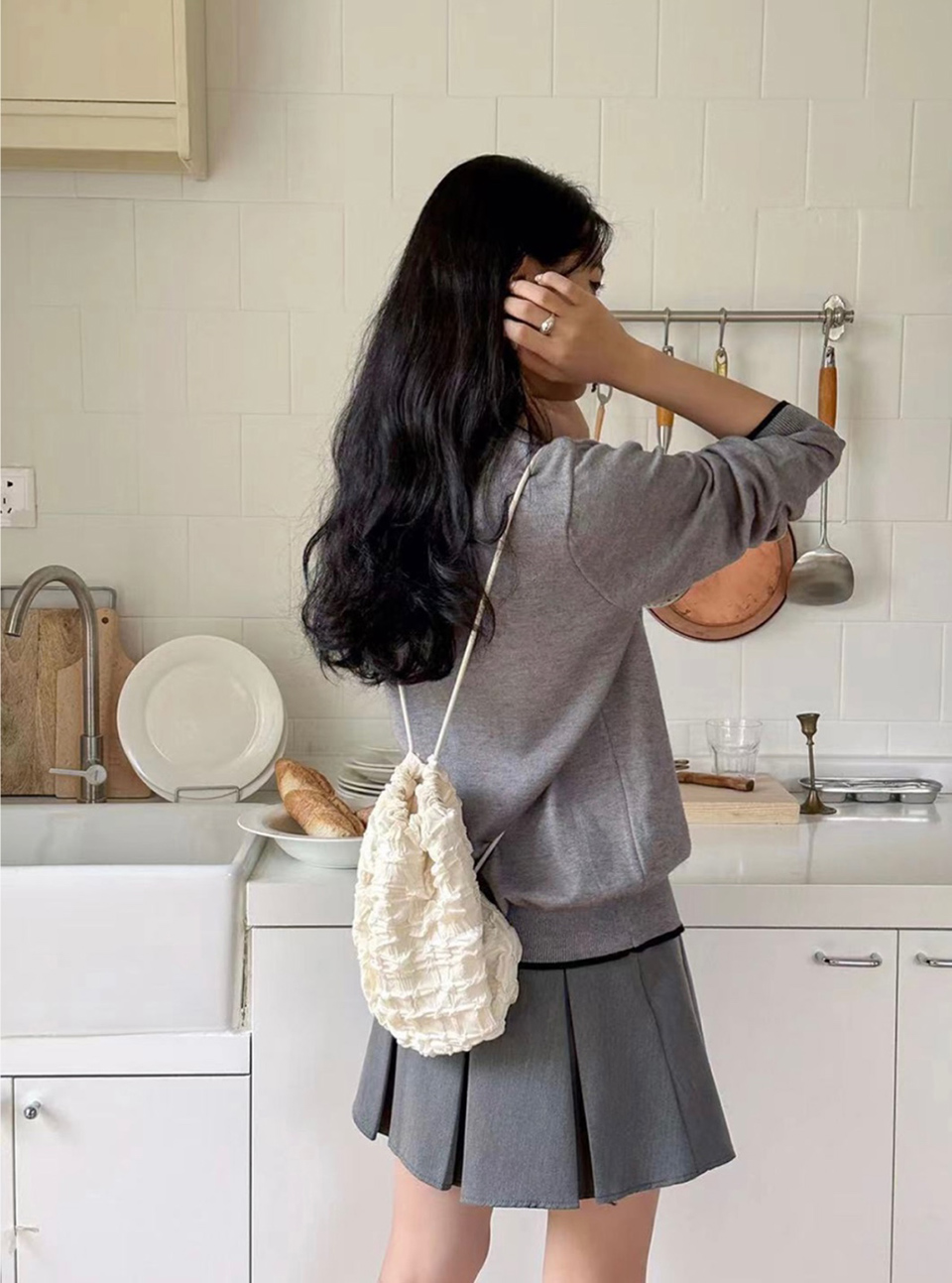 Bubble Lace Quilted Mini Backpack