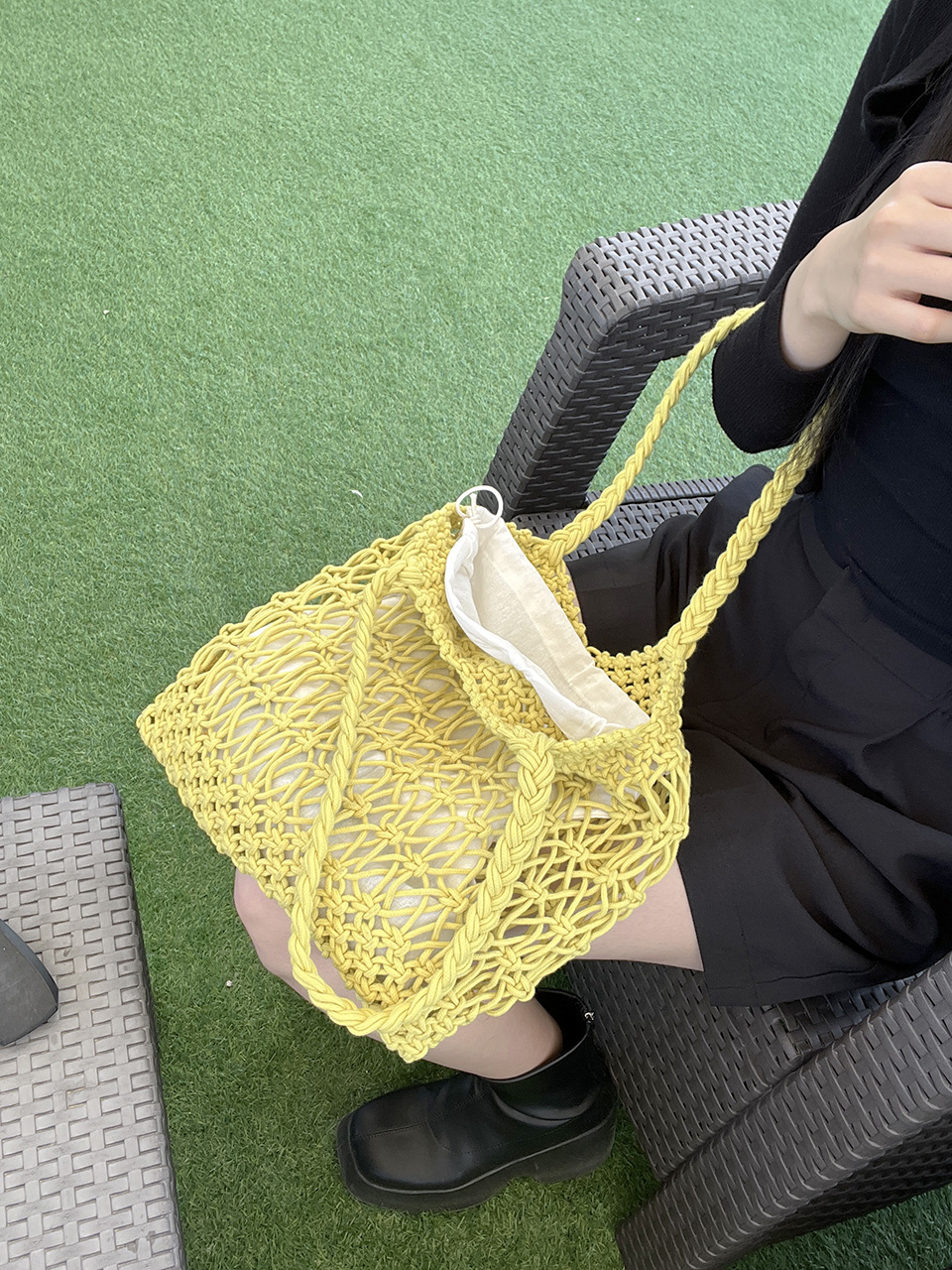 Knitted mesh shoulder bag (5 colors)